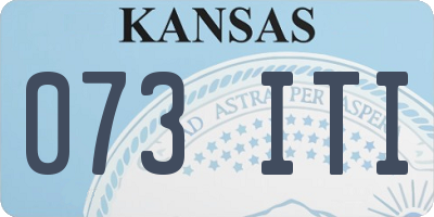 KS license plate 073ITI