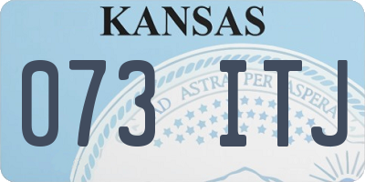 KS license plate 073ITJ