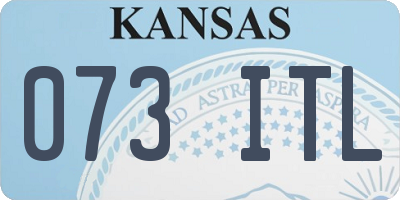 KS license plate 073ITL