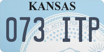 KS license plate 073ITP