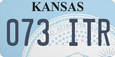 KS license plate 073ITR