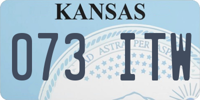 KS license plate 073ITW