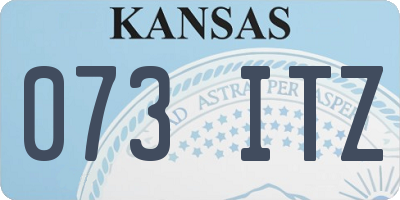 KS license plate 073ITZ