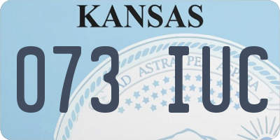 KS license plate 073IUC