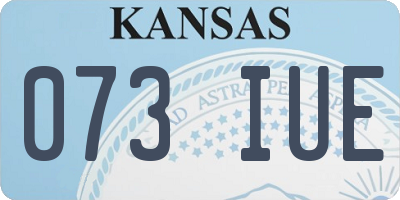 KS license plate 073IUE