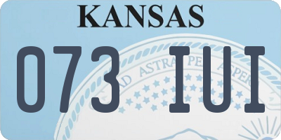 KS license plate 073IUI