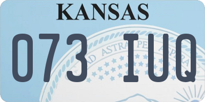 KS license plate 073IUQ