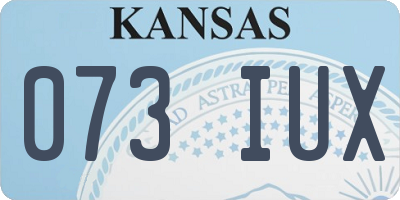 KS license plate 073IUX