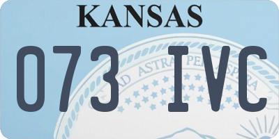 KS license plate 073IVC