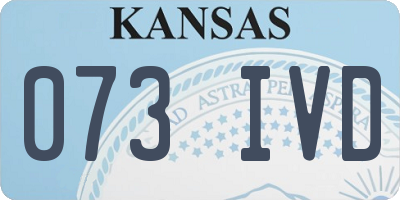 KS license plate 073IVD