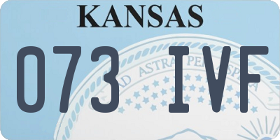 KS license plate 073IVF