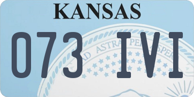 KS license plate 073IVI