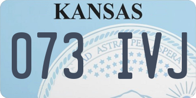 KS license plate 073IVJ