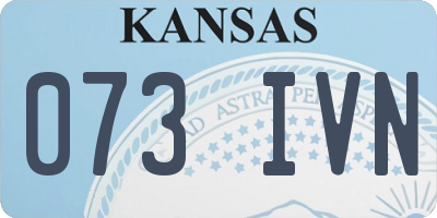 KS license plate 073IVN