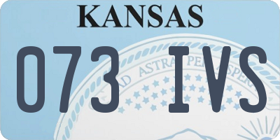 KS license plate 073IVS
