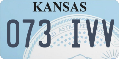 KS license plate 073IVV