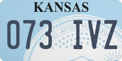 KS license plate 073IVZ