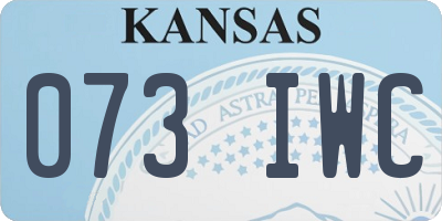 KS license plate 073IWC