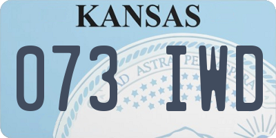 KS license plate 073IWD