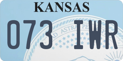 KS license plate 073IWR