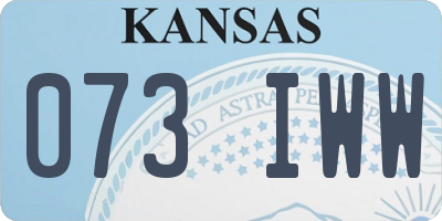KS license plate 073IWW