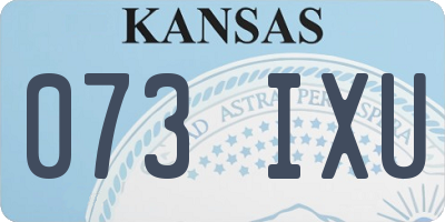 KS license plate 073IXU