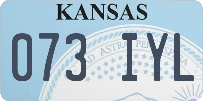 KS license plate 073IYL