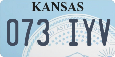 KS license plate 073IYV