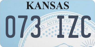 KS license plate 073IZC