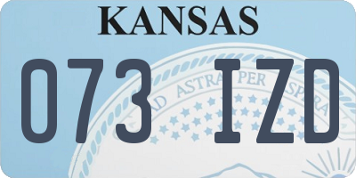 KS license plate 073IZD