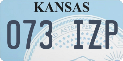 KS license plate 073IZP