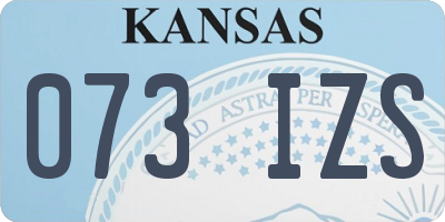 KS license plate 073IZS
