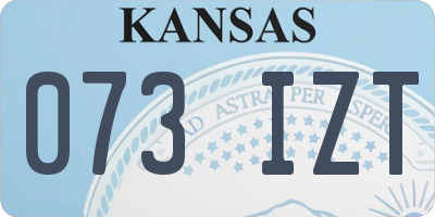 KS license plate 073IZT