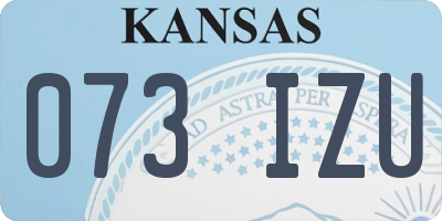 KS license plate 073IZU