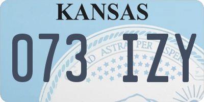 KS license plate 073IZY