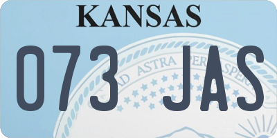 KS license plate 073JAS