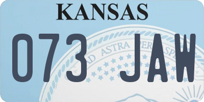 KS license plate 073JAW