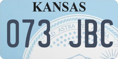 KS license plate 073JBC