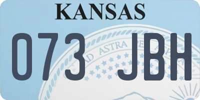 KS license plate 073JBH