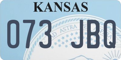 KS license plate 073JBQ