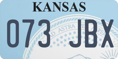 KS license plate 073JBX