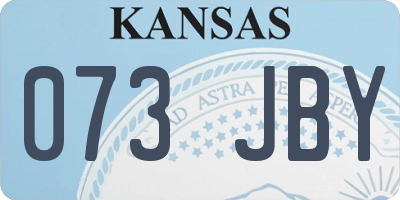 KS license plate 073JBY