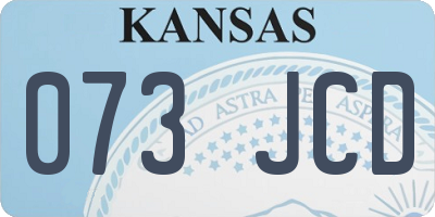 KS license plate 073JCD