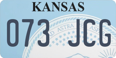 KS license plate 073JCG