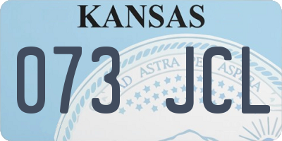 KS license plate 073JCL