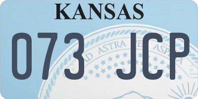 KS license plate 073JCP