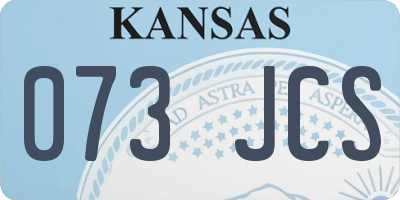 KS license plate 073JCS
