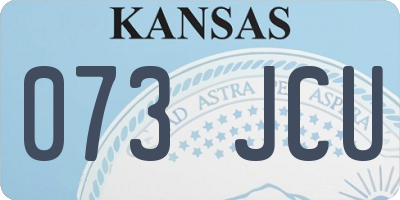 KS license plate 073JCU