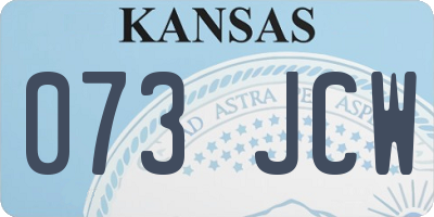 KS license plate 073JCW