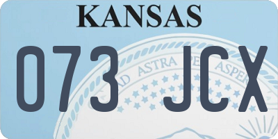 KS license plate 073JCX